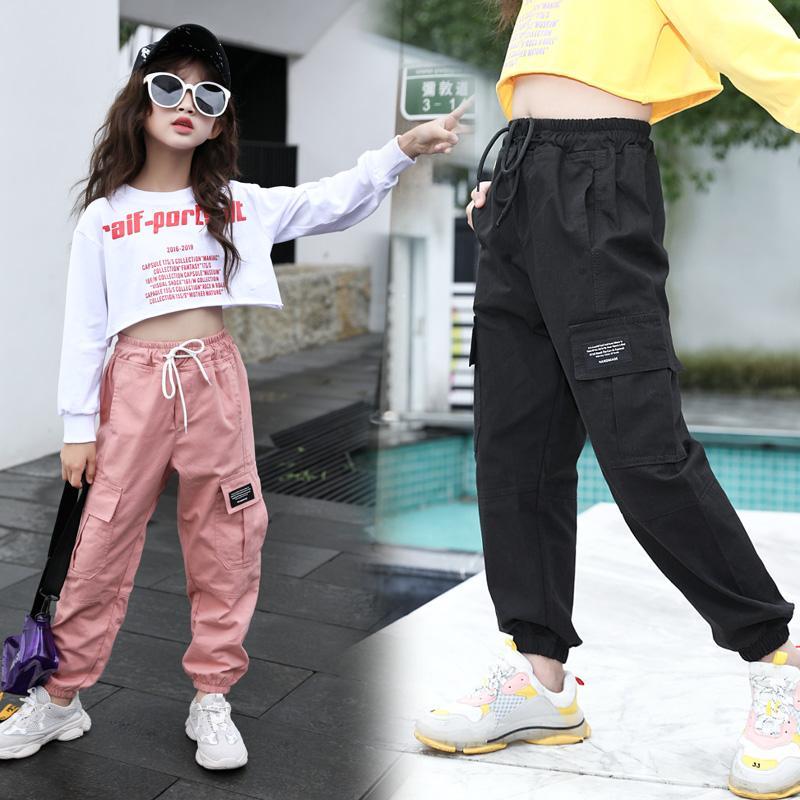 Girls' overalls 2021 new spring and autumn 10-year-old 8 girls' foreign style pants children's 7 wear thin spring pants