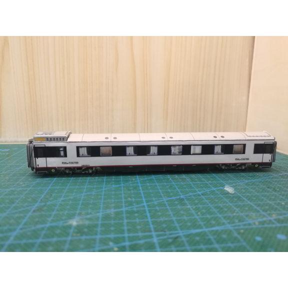 匹格工厂n比例rw19t型软卧列车3d纸模型diy铁路火车高铁动车模型【2月