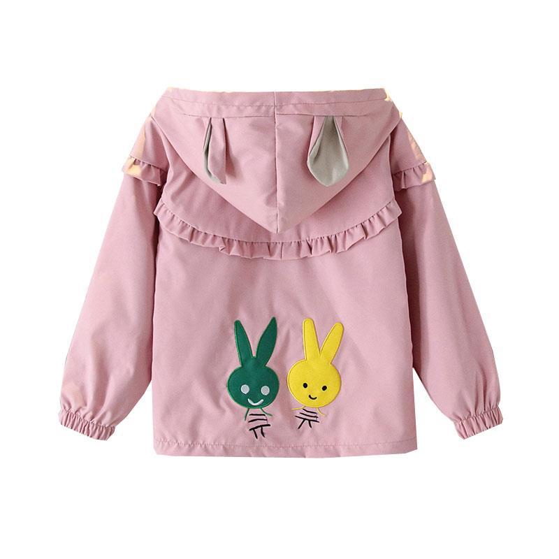 Children's coat Girls Hooded windbreaker spring 2020 new Korean cartoon foreign style baby spring and autumn fashion top