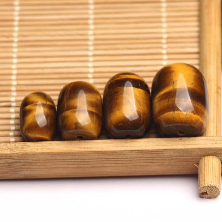DIY金黃虎眼石桶珠散珠半成品隔珠星月金剛菩提頂珠腰珠108顆配飾