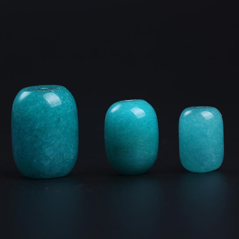 天然加色亞馬遜天河石桶珠隔珠散珠星月菩提手串DIY佛珠配飾配件