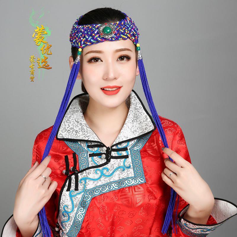 蒙古族頭飾民族舞蹈演出藏族頭帶女士演出發帶蒙古舞配飾頭飾包郵