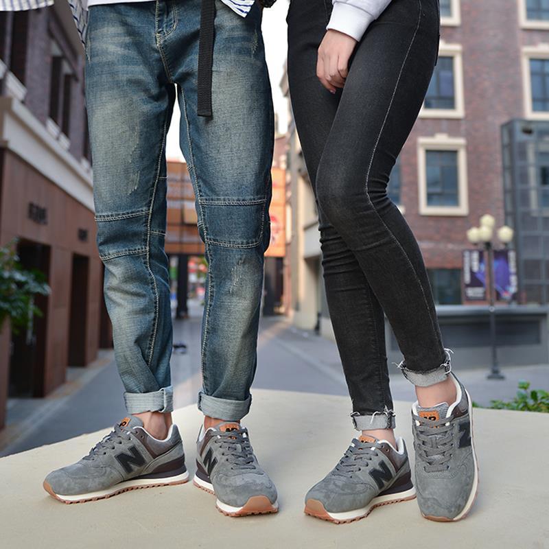 休闲男士子女秋季正品运动鞋透气皮面