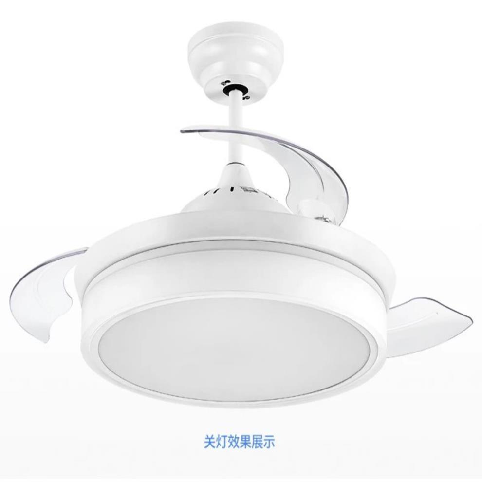 领王吊扇灯简约北欧风扇灯 现代客厅餐厅静音 家用卧室电风扇吊灯