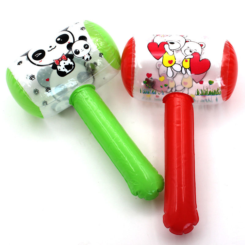 Cartoon inflatable hammer PVC hammer inflatable small hammer inflatable toys children's toys kindergarten gift prizes