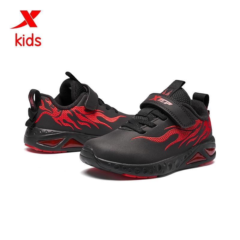 吊牌价￥269特步儿童男跑步鞋烽火鞋休闲皮面运动鞋682415323532【3月