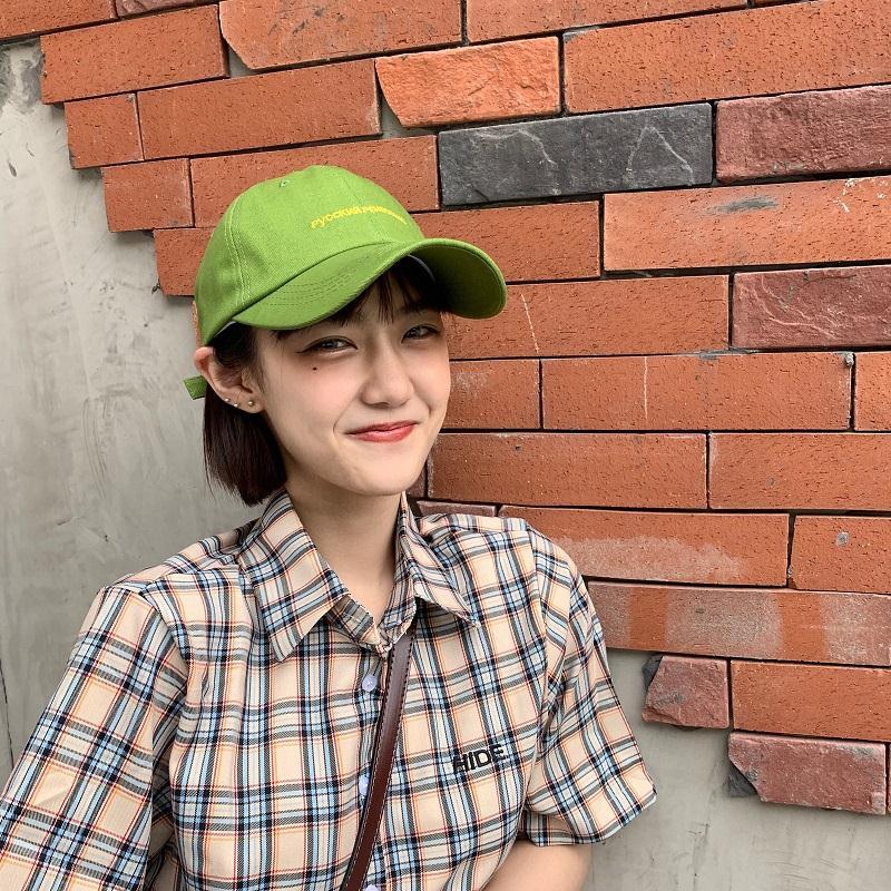 Hat female Korean version student avocado green peaked cap female all-match baseball cap male spring and summer fashion sun hat