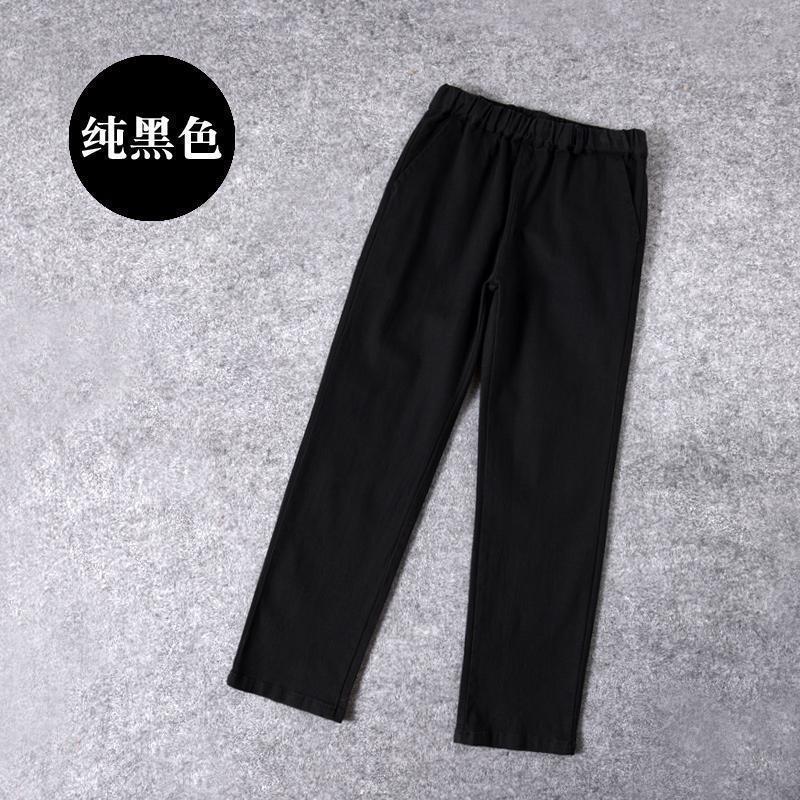 Boys and girls navy blue trousers children's school pants khaki spring and autumn blue casual pants primary and middle school students trousers