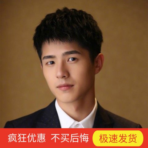 刘昊然同款男假发短发逼真蓬松自然韩版帅气发型男士假发套学生