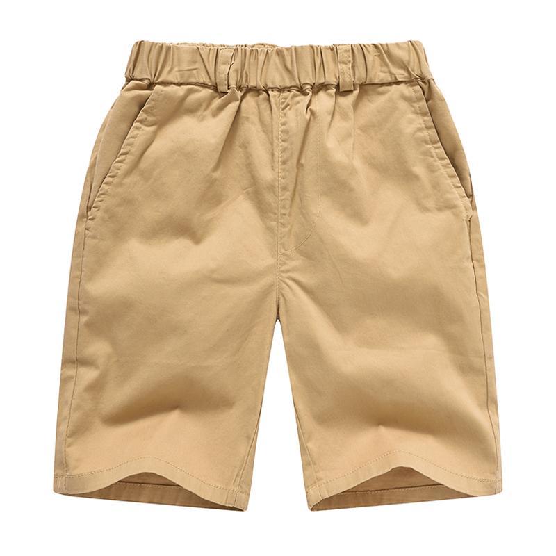 Children's casual shorts autumn clothes 2019 new khaki shorts boys pants students elastic waist five points school pants