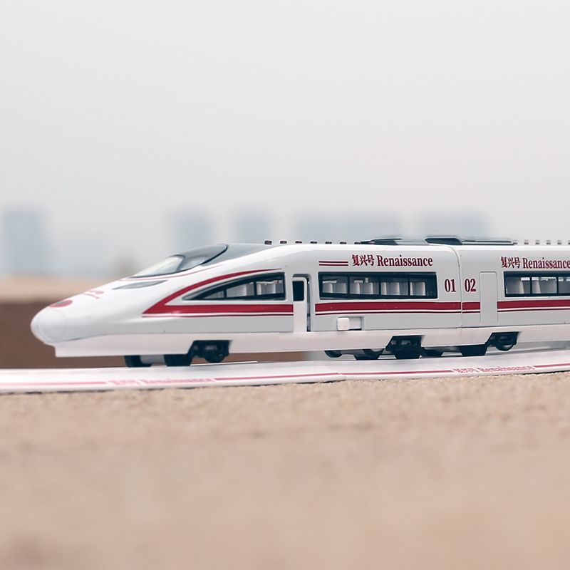新1:87合金复兴号模型中国动车和谐号高铁火车回力声光真人发音