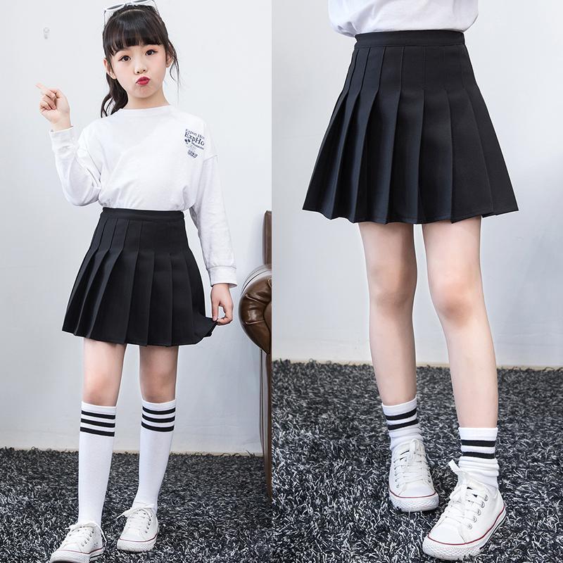 Middle and big children's short skirt girls summer skirt spring and autumn foreign style girls' skirt pleated skirt children's a-line miniskirt