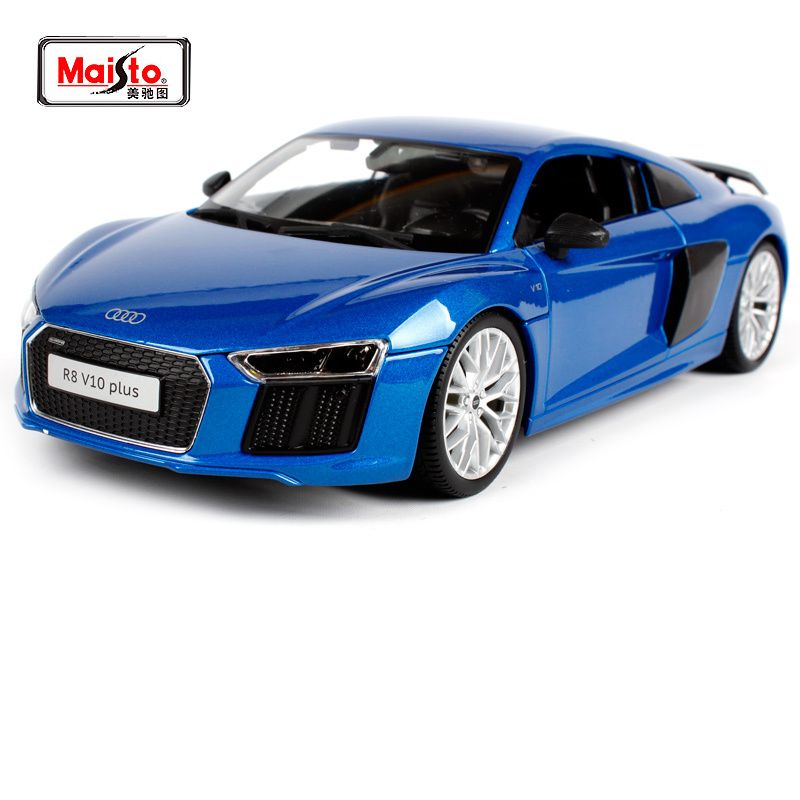 美驰图1:18原厂仿真合金汽车模型车新款奥迪r8 v10 plus跑车模型【3月
