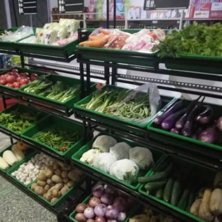 超市蔬菜水果货架专用用品加厚多层商店新款现货鲜果果蔬架便利店