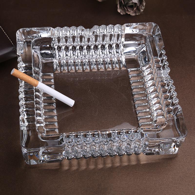 卧室欧式方形大号烟灰缸创意玻璃烟缸