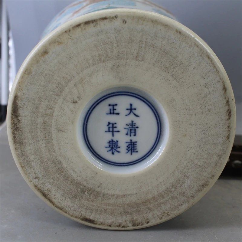 大清雍正年制五彩九龙纹描金梅瓶古董古玩保真瓷器旧货官窑收藏品