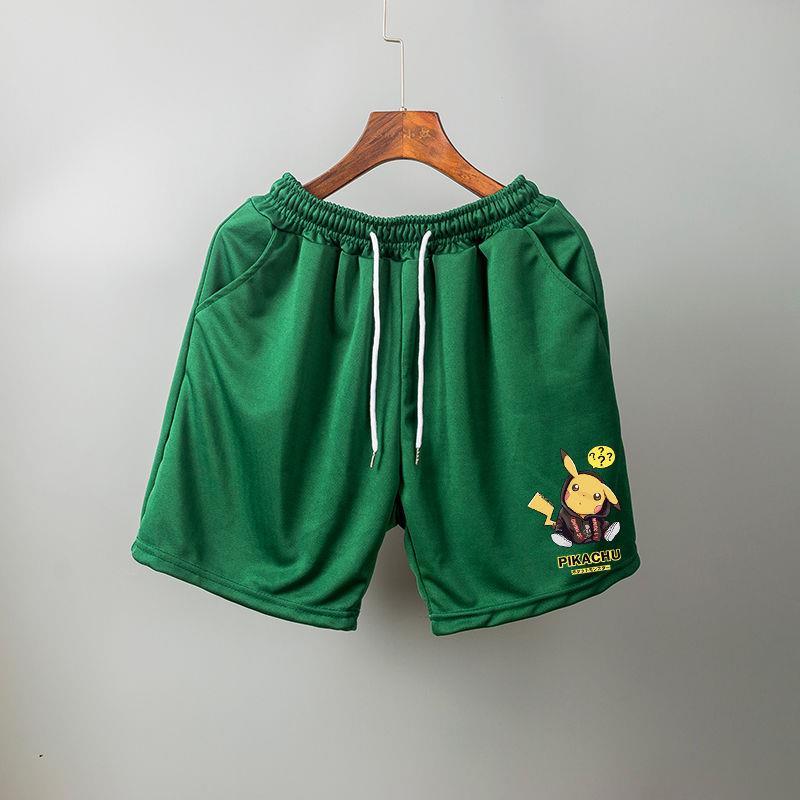 Summer Pikachu co branded shorts men's casual students' loose sports beach pants lovers' big underpants men's midpants fashion