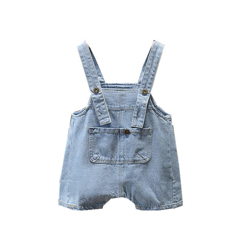 Boys and girls baby denim backpack Shorts Kids 2020 new summer baby Korean style children's suspenders fashion