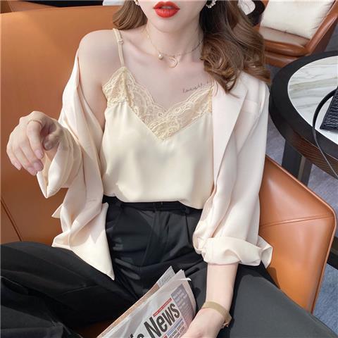 Buy one get one free camisole women's summer suit with loose lace sleeveless bottoming top for outerwear