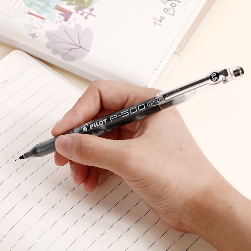 日本pilot百乐p500中性笔学生考试专用笔针管直液式签字水笔05mm