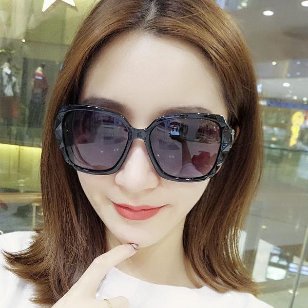 new trendy polarized sunglasses women's round face big face Korean fashion sunglasses anti-ultraviolet net red glasses