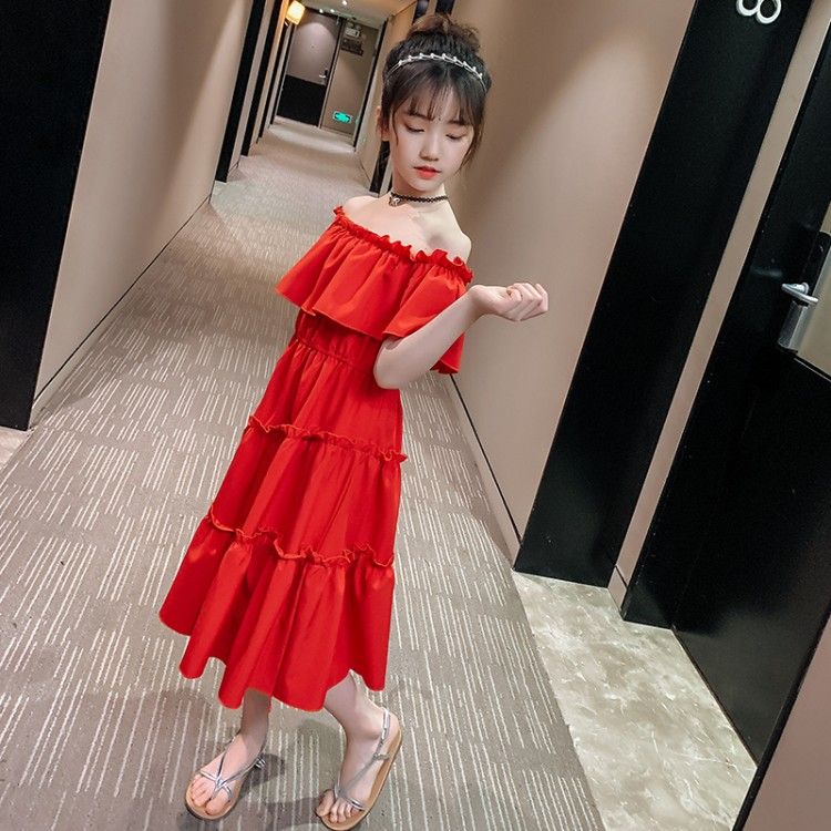 女童连衣裙夏装2020新款儿童网红洋气雪纺蛋糕裙女孩时髦公主长裙