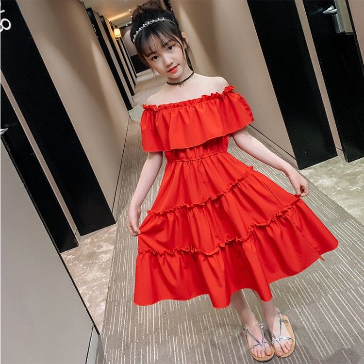 女童连衣裙夏装2020新款儿童网红洋气雪纺蛋糕裙女孩时髦公主长裙
