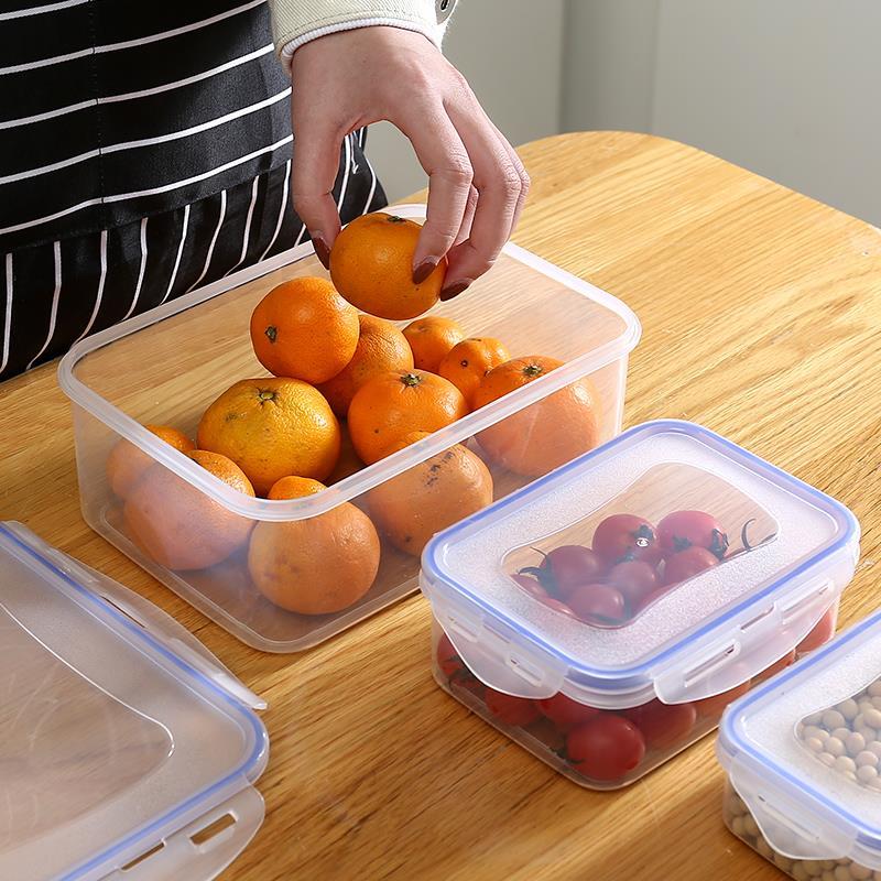 Multifunctional sealed plastic box refrigerator bowl microwave oven heating lunch box food storage box sealed box