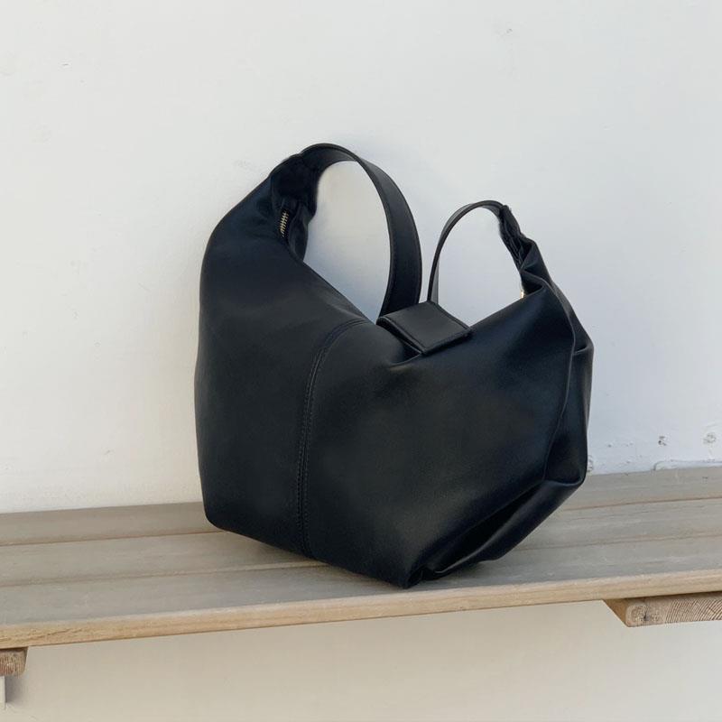 Bag women's bag 2020 new Korean version of large capacity dumpling bag soft leather tote bag