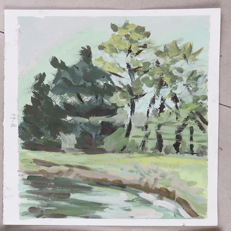 春天水粉风景画婺源水粉画8开色彩西递宏村屏山西塘丽江风景写生
