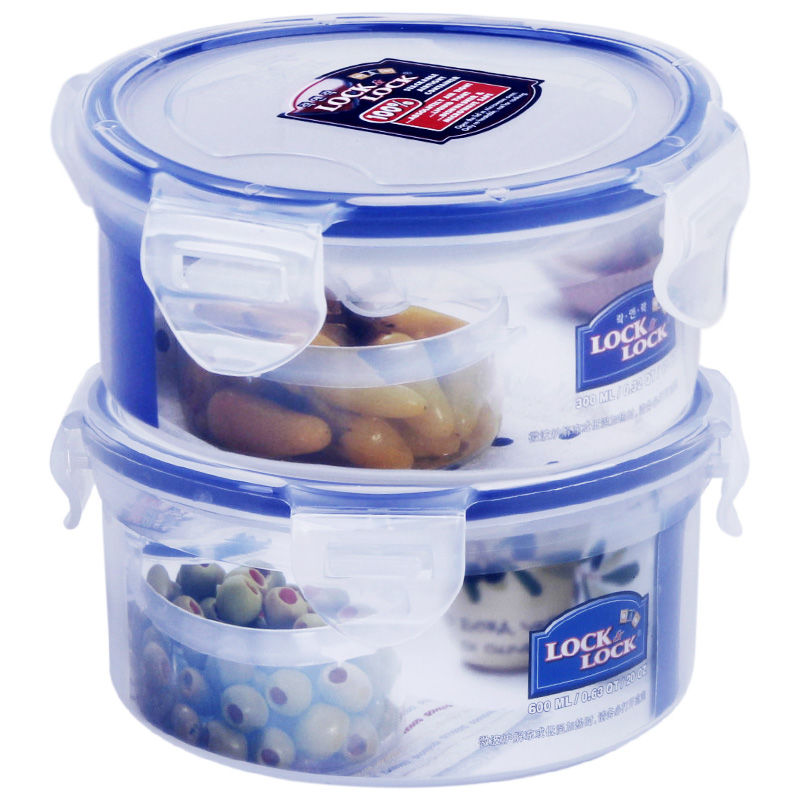 Plastic plastic box, microwave oven lunch box, round refrigerator, sealed small box, mini box