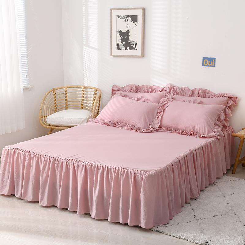 床罩床裙式床套单件席梦思床垫罩保护防滑防尘1.5m米公主风床笠