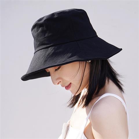 Korean version of the fisherman's hat women's sun hat women's summer double-sided UV protection sun hat all-match Japanese sunscreen hat