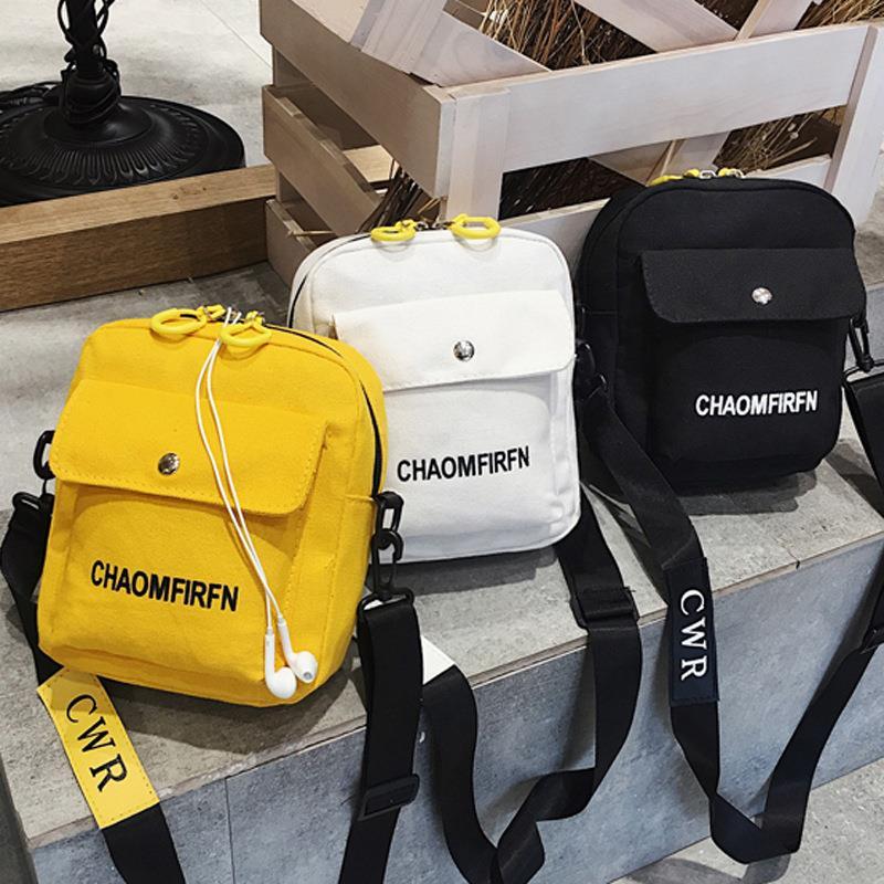 Bag Japanese boys' Crossbody Bag trend Korean new men's Canvas Backpack one shoulder casual versatile student bag