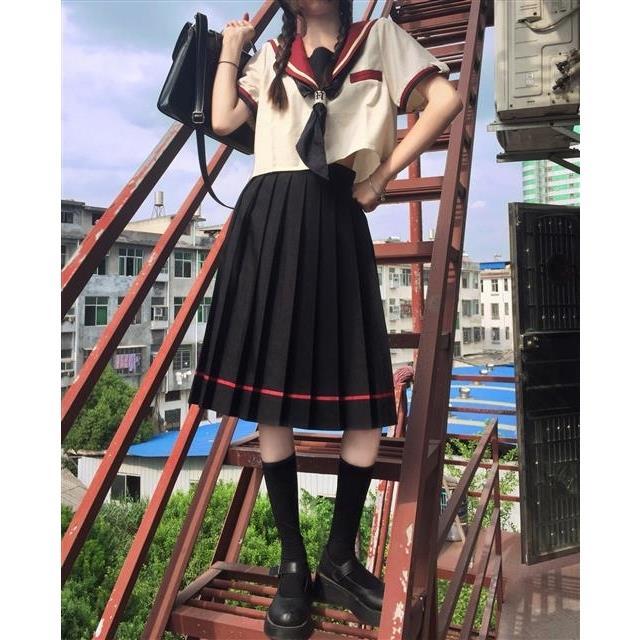 兩件套裝/單件2023制服水手服甜美清新日系學院風水手服軟妹套裝