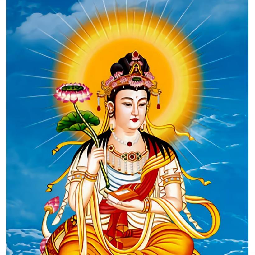 华严三圣画像普贤菩萨文殊菩萨释迦牟尼佛画像释迦三尊毗卢遮那佛