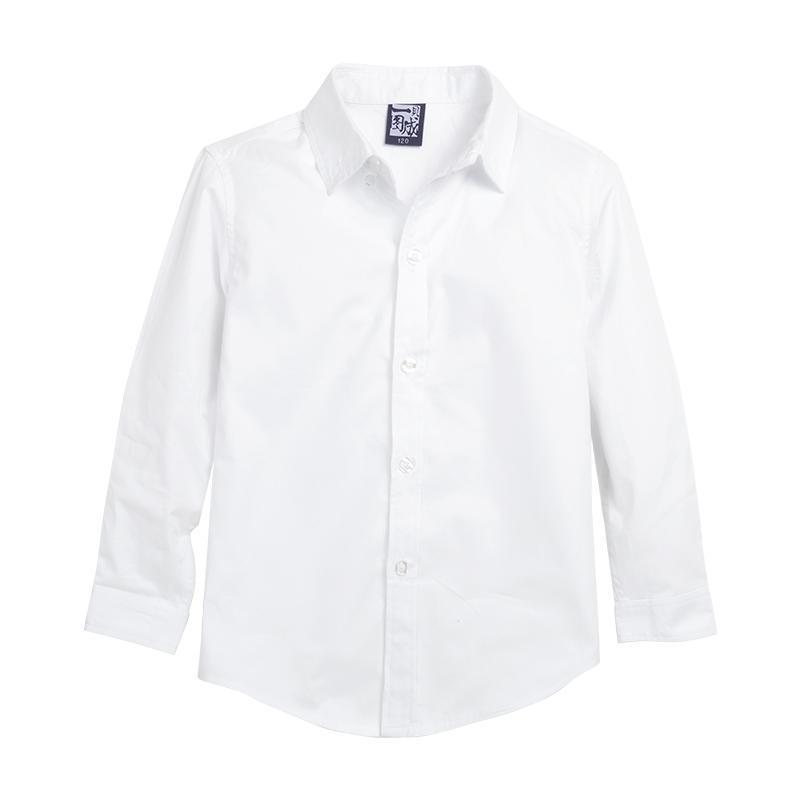 Children's short sleeved white shirt primary school student school uniform boys' cotton white shirt bottomed middle-aged and old children's performance uniform school uniform