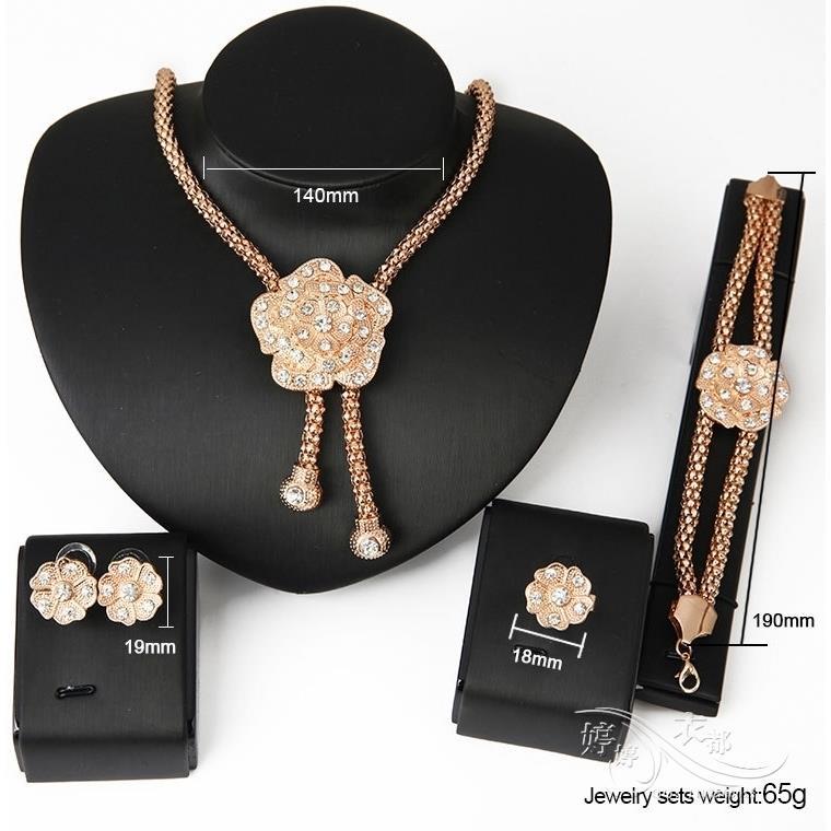 bride women necklaces set earrings bracelet ring jewelry项链