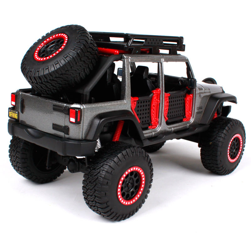 美驰图1:24仿真合金汽车模型车吉普jeep wrangler大轮越野车模型【3月
