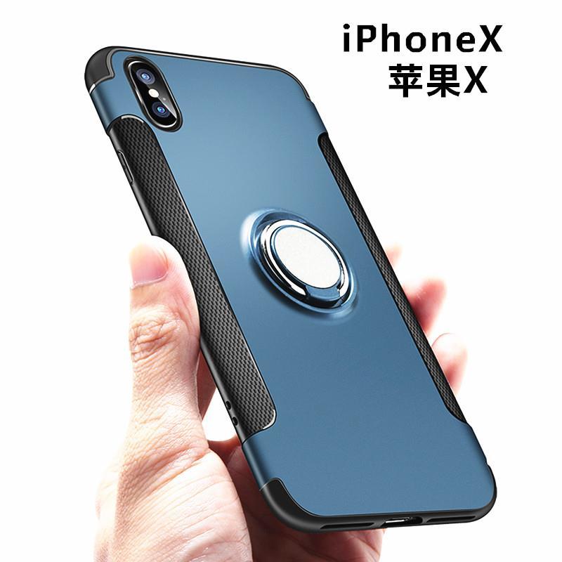 iphonex苹果x手机壳iphone10保护套防摔车载吸磁铁片带指环软男女