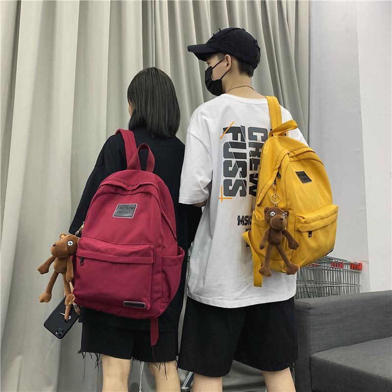 Schoolbag female Korean version high school yuansuozhang middle school students ins male versatile backpack couple Backpack