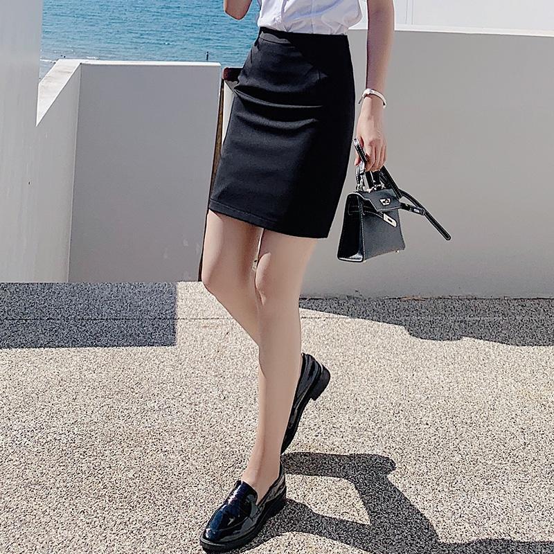 半身裙女夏季工裝裙黑色職業a字正裝裙氣質女神范包臀裙子薄款OL