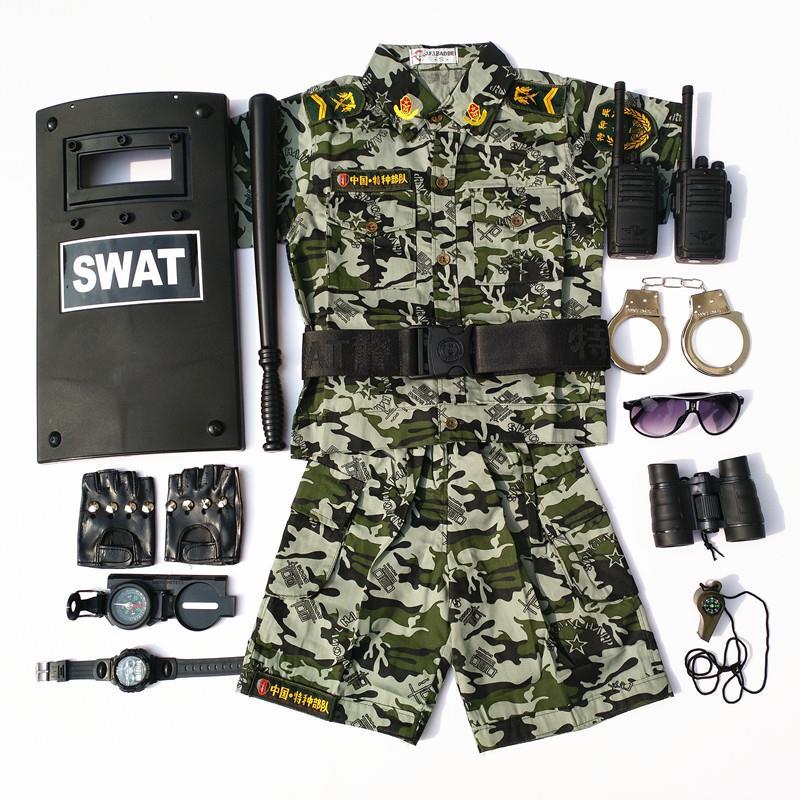 Children's clothing children's camouflage clothing boys and girls summer camp military uniform children's military training special forces summer short-sleeved camouflage suit