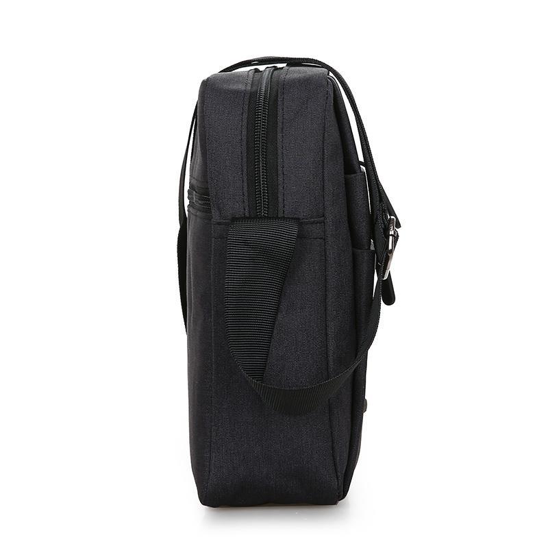 Vertical Oxford waterproof leisure bag single shoulder bag multi compartment business straddle bag large capacity shoulder bag men's backpack