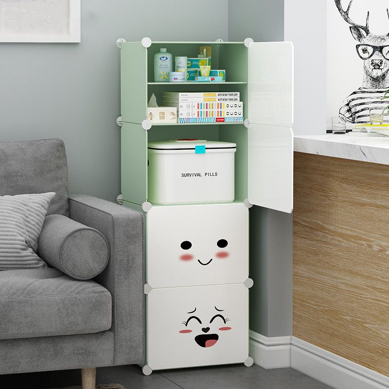 Simple cloth cabinet storage rack baby plastic box large children drawer solid wood bedroom furniture storage cabinet