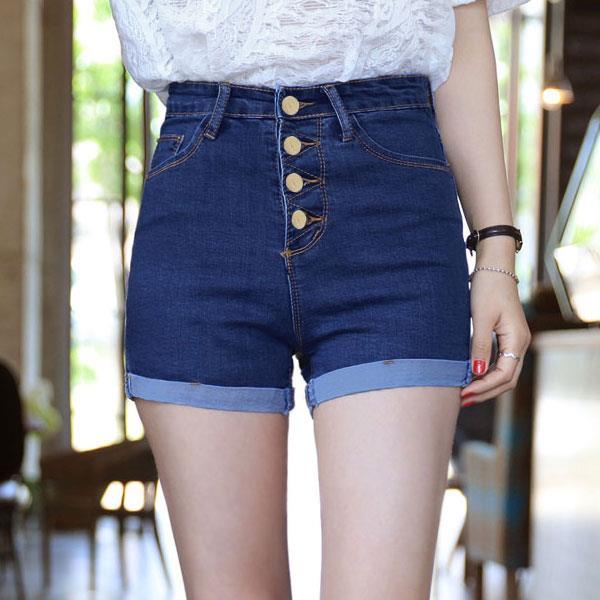 Denim shorts women's summer new high waist thin super shorts Korean students versatile loose fat mm hot pants fashion