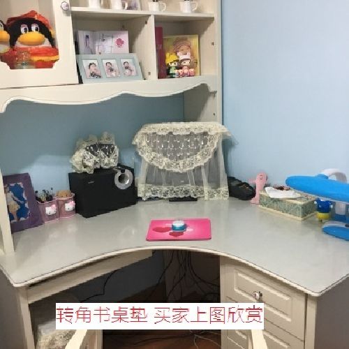 pvc定制 转角书桌垫 l形状书桌垫 办公桌垫 异形书桌垫 电脑桌