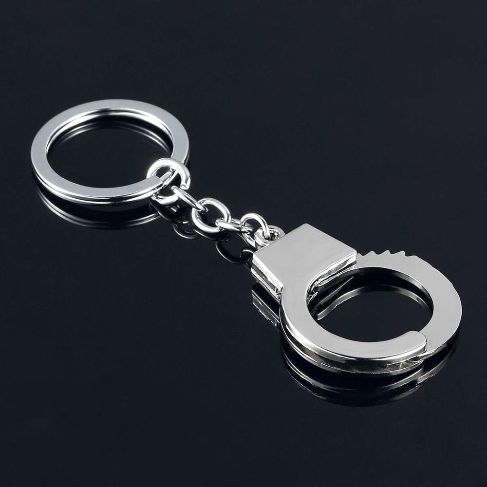 2pcs single handcuffs metal key chain car advertising waist