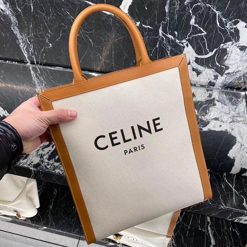 celine/赛琳 19新款cabas 字母logo帆布购物袋手提包单肩斜挎女包【3