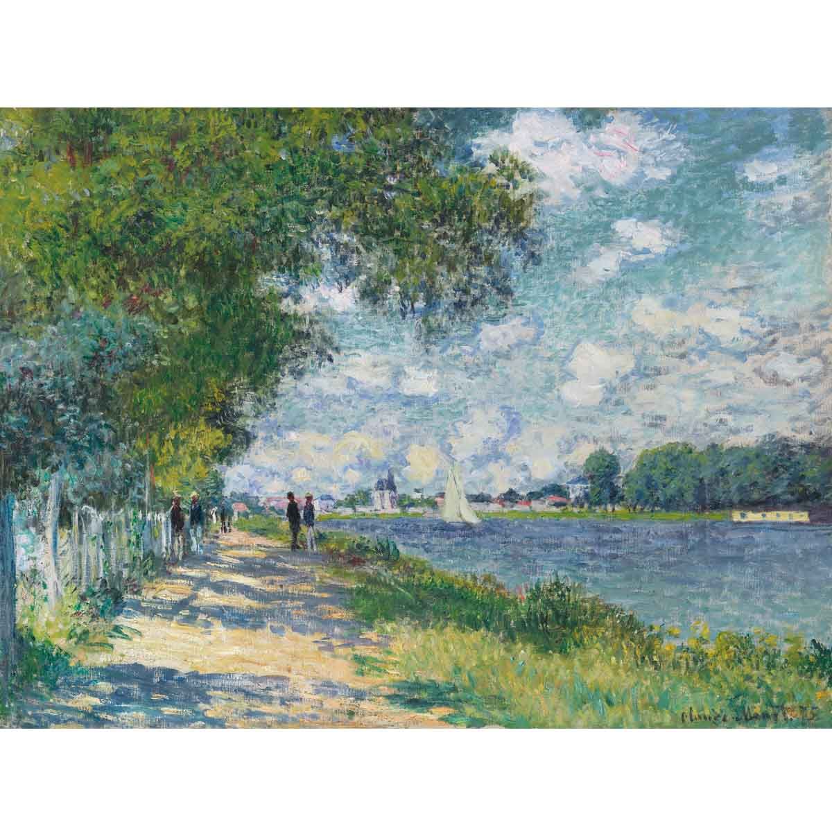 风景印象派油画客厅背景墙装饰画风水la seine a argenteui 40-30
